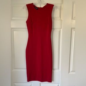 Bebe Midi Dress in Red